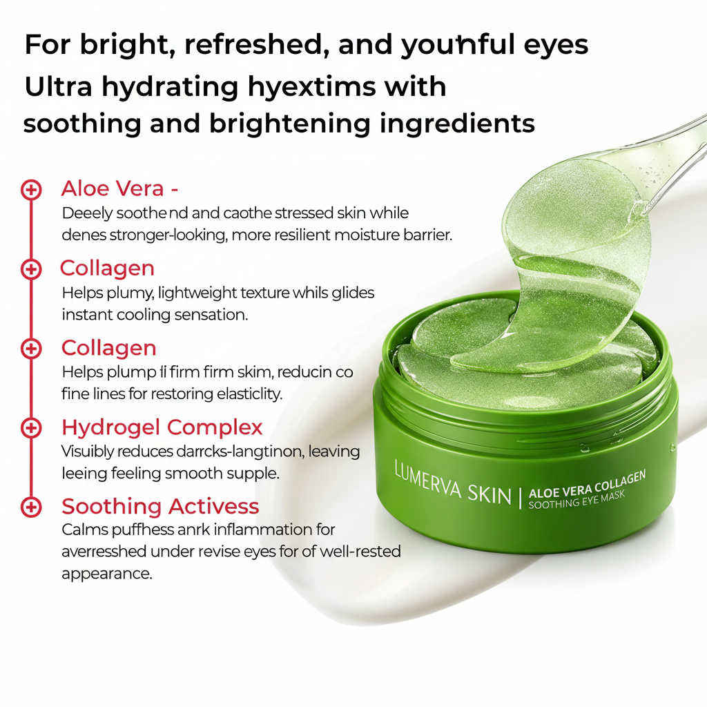 Aloe Dew Eye Patches Ingredient Infographic