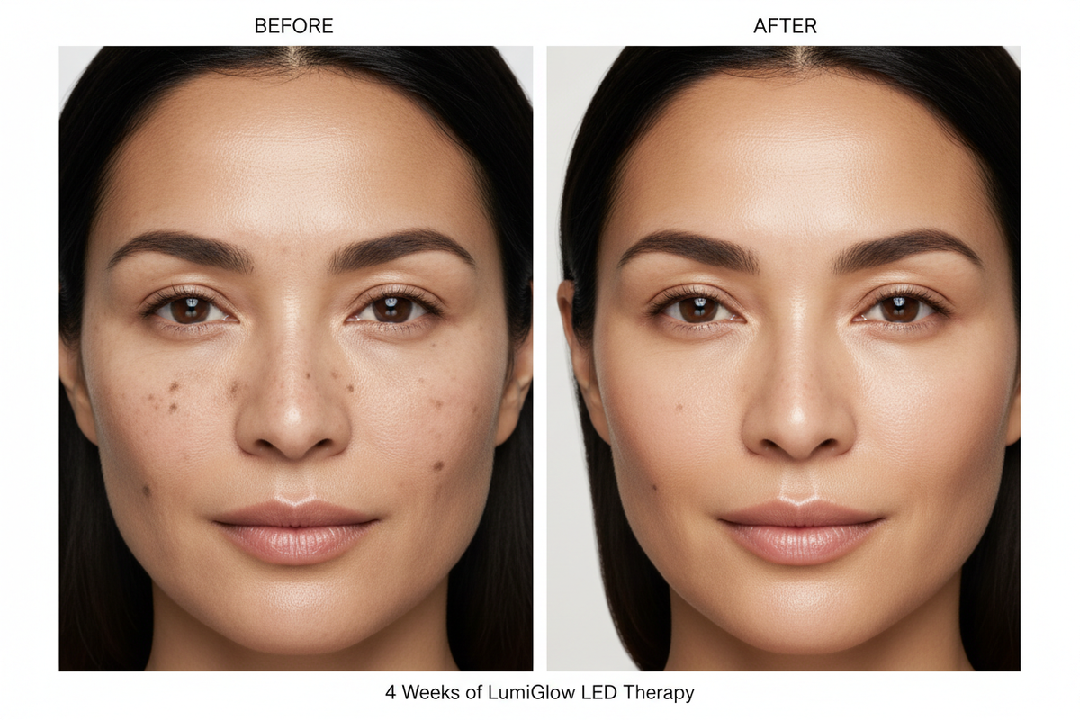 LumiGlow Before & After – Olive Skin